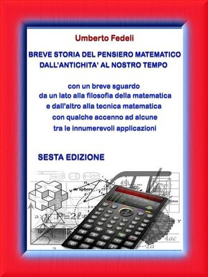 cover image of Breve storia del pensiero matematico dall'antichità al nostro tempo